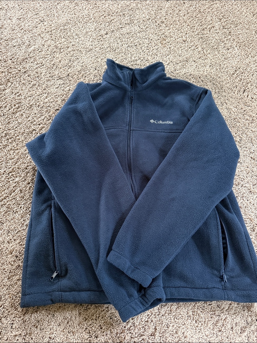 Columbia Men’s Navy Blue Full-Zip Fleece Jacket